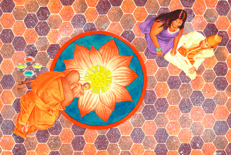 Gentle flower come to birth.